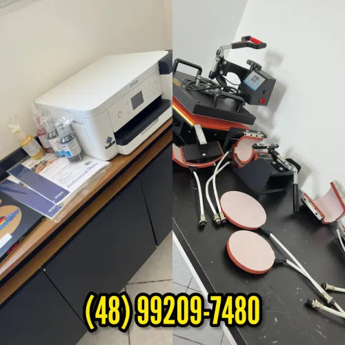 Vendo KIT COMPLETO pra estamparia sublimática. *NUNCA USADO*. Tudo zerado.