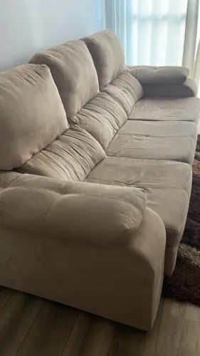 Sofá retrátil e reclinável 3 lugares