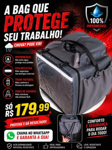 BAG DELIVERY IMPERMEÁVEL ? TRABALHE SEM PREJUÍZO