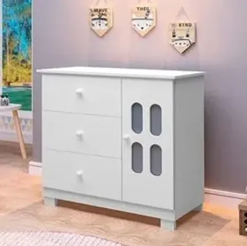 Cômoda Sapateira 1 Porta 3 Gavetas - (Entregamos)!!