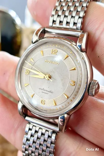 Movado Automatic Sport Vintage Anos 50 - Caixa François Borgel (FB) - Bumper - Revisado<br>