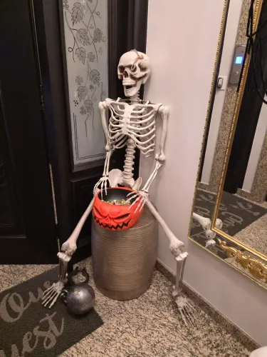 Esqueleto Articulado De Halloween 1,60m