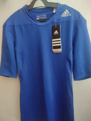 Camisas ADIDAS de Compressão Corrida Running Techfit AZUL (NOVA ainda com etiqueta)