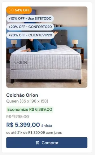 Colchão Queen Ortobom Orion