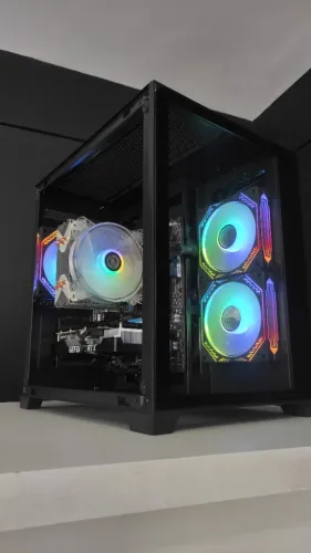 PC GAMER R5 5500, Ryzen 5 5500 6C/12T,  RX 570 8GB, A520M-H - NOVO COM GARANTIA