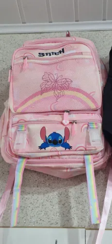 Mochila rosa do Stitch