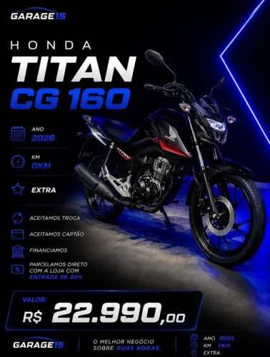 HONDA CG TITAN 160 2026 0KM