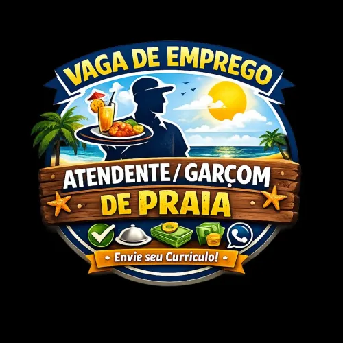 VAGA DE EMPREGO - ATENDENTE / GARÇOM DE PRAIA
