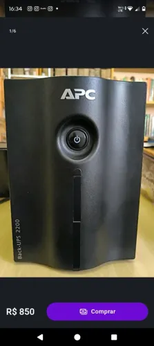 :Vendo Nobreak APC Back-UPS 2200VA (1360W), 8 Tomadas