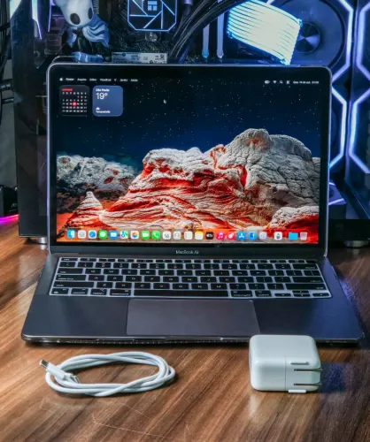 MacBook Air M1 13" SpaceGrey 256GB/8GB Bateria 100% - Novissimo Completo