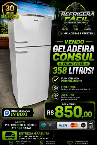 Geladeira Consul Frost Free 358 Litros