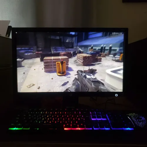Monitor Gamer 20,5pol Full HD 206hz Led e teclado e mouse gamer novo