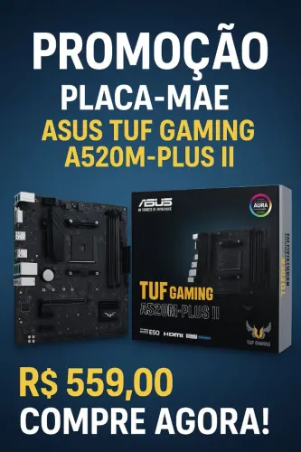 Placa-Mãe ASUS TUF Gaming A520M-PLUS II ? Nova