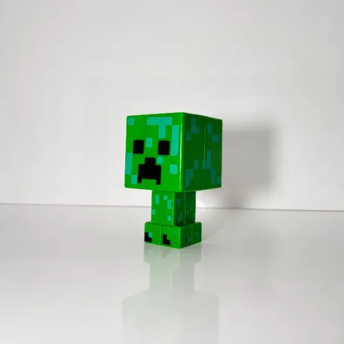 Boneco Creeper Minecraft Pixelado Verde - Mini Figure Colecionável