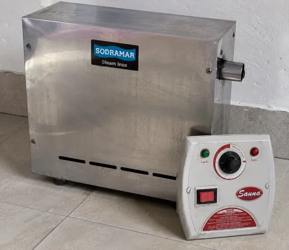 Sauna a Vapor Completa Sodramar Steam Inox 9kW - Kit Completo Pronto para Instalar