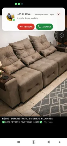Mega promoção Sofá Retratil com garantia entrega grátis