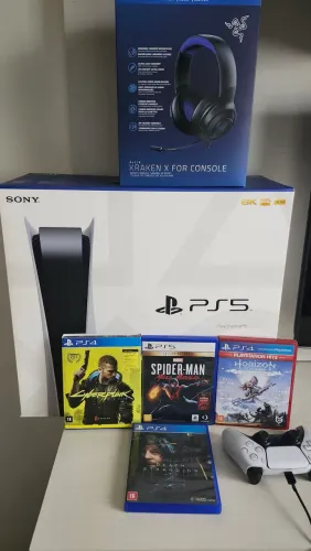 Playstation 5 midia fisica com 4 jogos