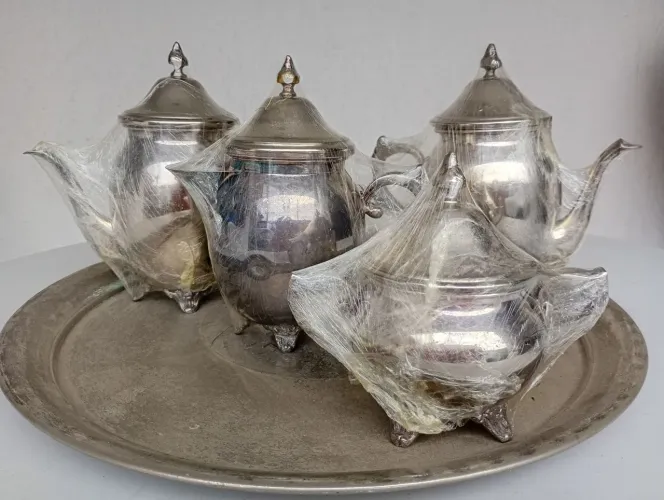 Conjunto Chá e Café de Prata