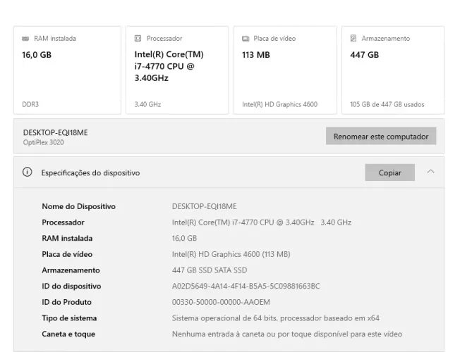 Computador core i7