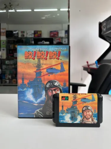 JOGO FIRE SHARK SHAME! SHAME! SHAME! (JPN) NA CAIXA SEMINOVO - MEGA DRIVE