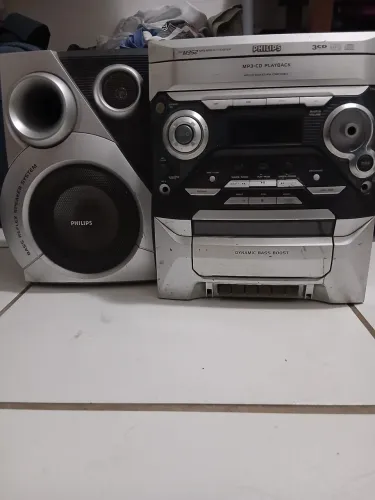 Mini system philips quebra galho