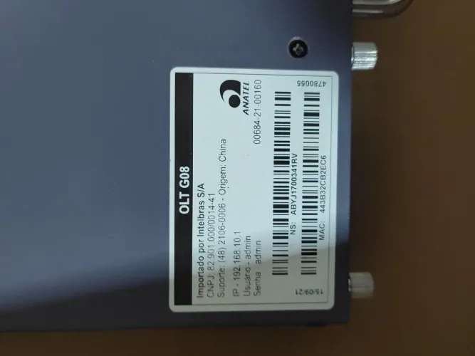 Olt Intelbras G8 gpon 