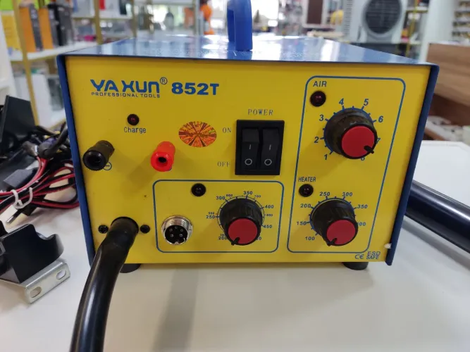 Estação de solda e retrabalho 3 em 1 Yaxun 852T 110v (novo mostruário)