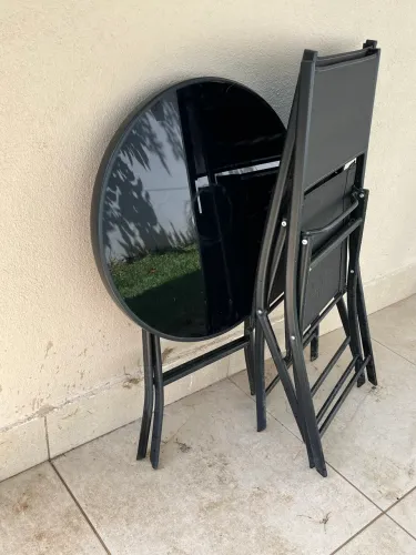 Mesa dobrável preta