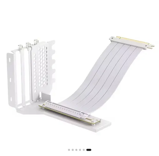 Suporte vertical de placa de vídeo branco pci 4.0