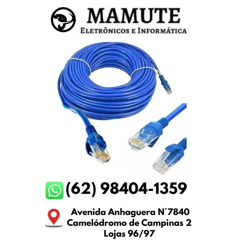 Cabo Rede Cat5 Azul Bobina 30m Metros Internet Crimpado Roteador Modem