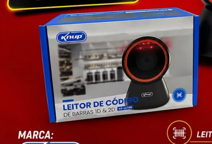 Leitor de código de barras Knup