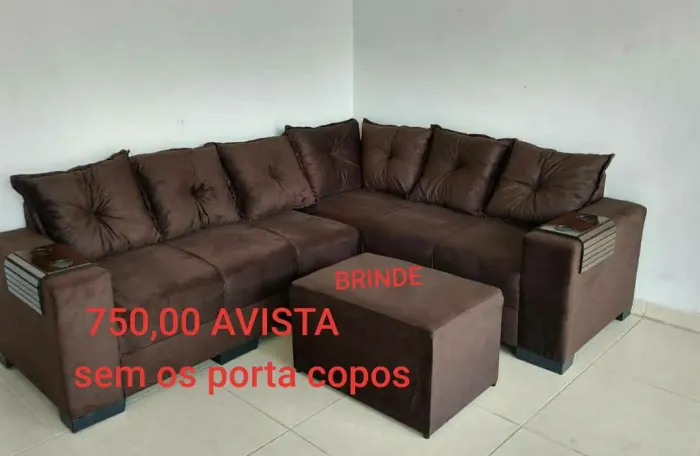 VAI PERDER ESTA OPORTUNIDADE? SOFA NOVO APARTI DE 650,00 AVISTA  E PUFF DE BRINDE 
