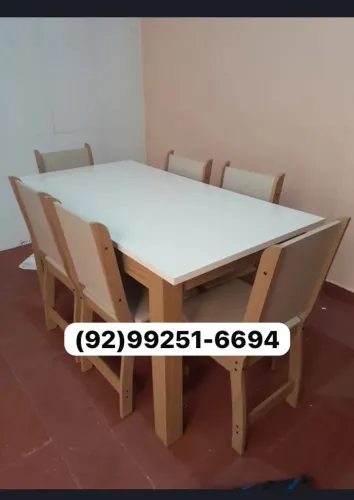 Mesa de jantar 6 lugares com entrega
