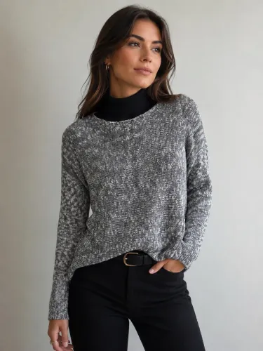 Blusa tricô tam PP cinza mescla da GAP