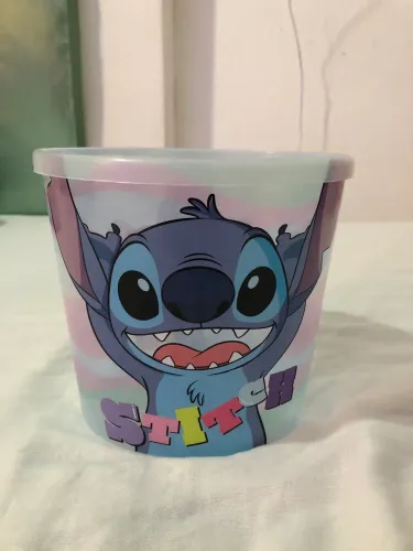 Balde de pipoca stitch