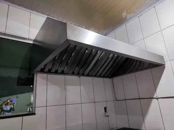 Coifa Inox Parede 3,00m Filtro Inercial Cozinha Industrial