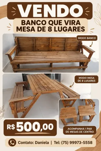 Cadeira que vira mesa