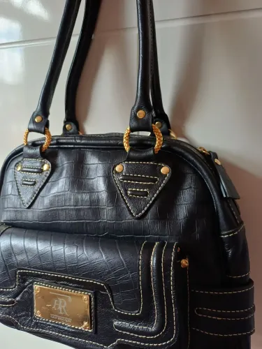 Bolsa de couro preta 