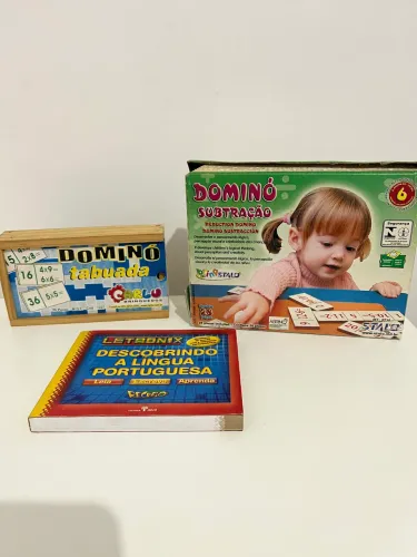 Brinquedo Educativo Domino Tabuada e Subtração