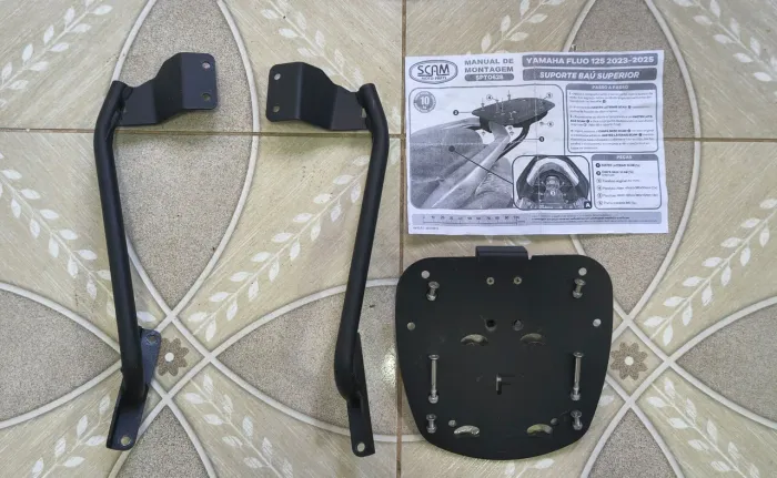 Suporte Baú Bagageiro para Yamaha Flúor 125