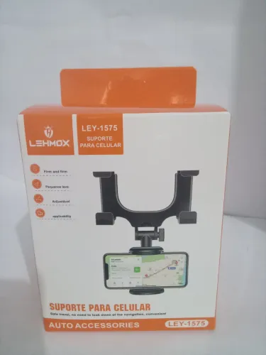 Suporte veicular para celular automotivo Articulado Espelho Retrovisor