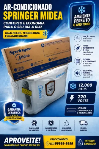 Ar condicionado novo 12000 btus