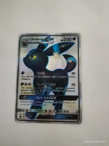 Carta Pokémon Umbreon GX Full Art PSA 1 2019 Pokemon Sun & Moon Hidden Fates #SV69 POP 3