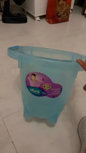 Balde Ofurô Infantil Baby Sanremo 18L - Azul Transparente (Novo)