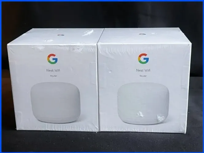 Kit com 2 unidades de roteador mesh Google Nest Wifi AC2200 Lacrado