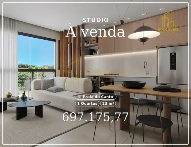 Incrível Studio na Praia do Canto | Ideal para investimento