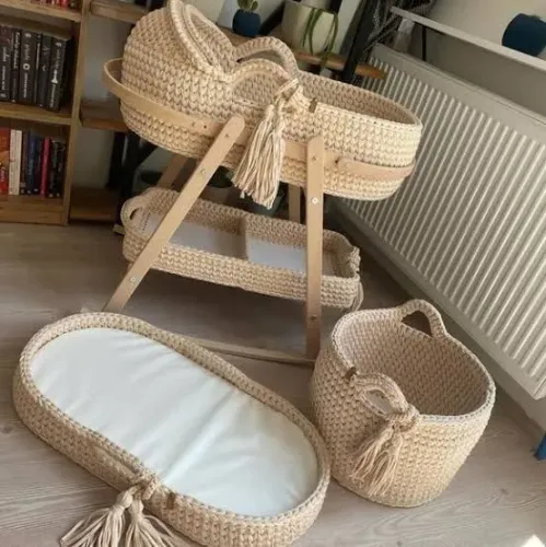 Kit Moisés berço croche 