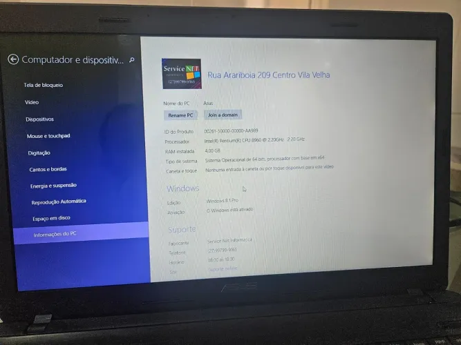 Notebook ASUS R$500,00, funcionamento normal<br><br>NOTEOOK DELL<br>R$200,00