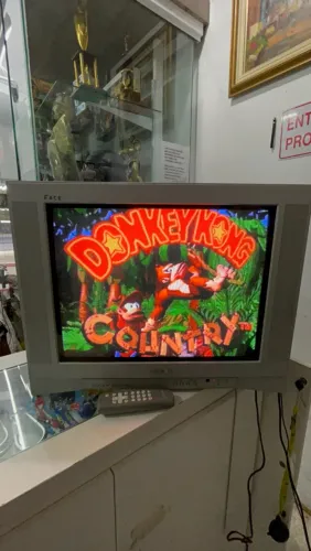 Tv crt tubo retrogamer Toshiba face av vídeo componente super vídeo