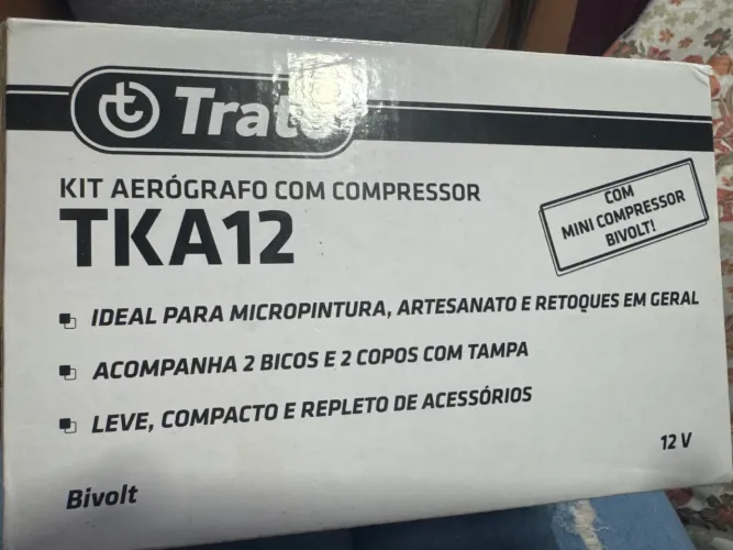 Kit aerógrafo com compressor